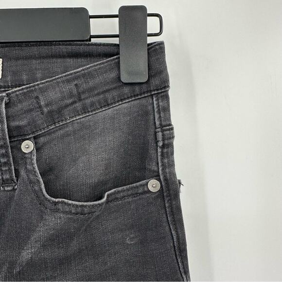 Madewell | Cali Demi-Boot Jeans in Berkeley Black: Chewed-Hem Edition Size 25 - Picture 4 of 7